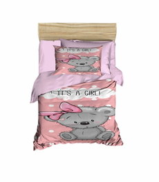 L'essentiel linge de maison Juego de funda nórdica PH12 Rosa, Blanco y Gris